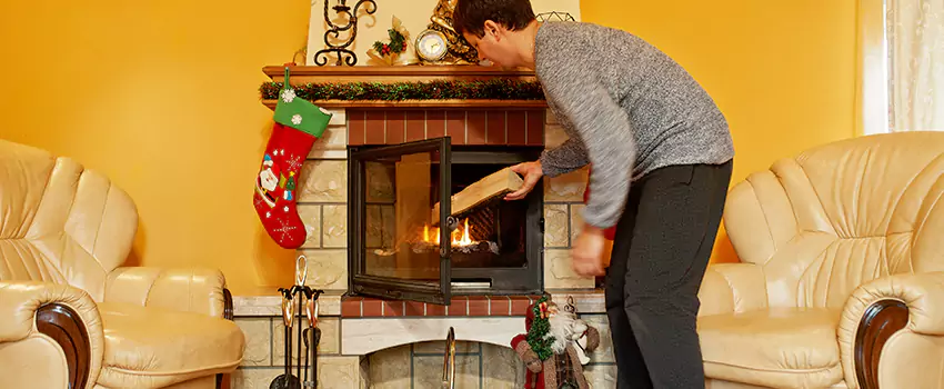 Rusted Metal Fireplace Restoration in Newark, Delaware